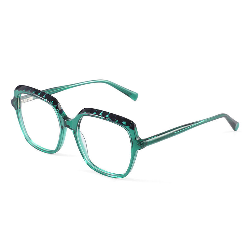 Tyler Square Green Glasses