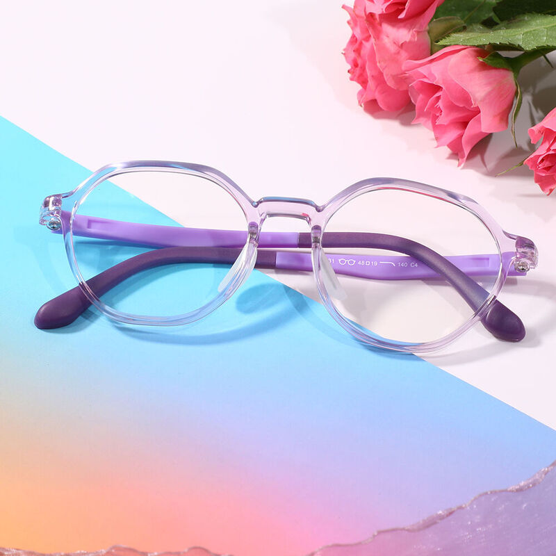 Valenti Geometric Purple Glasses