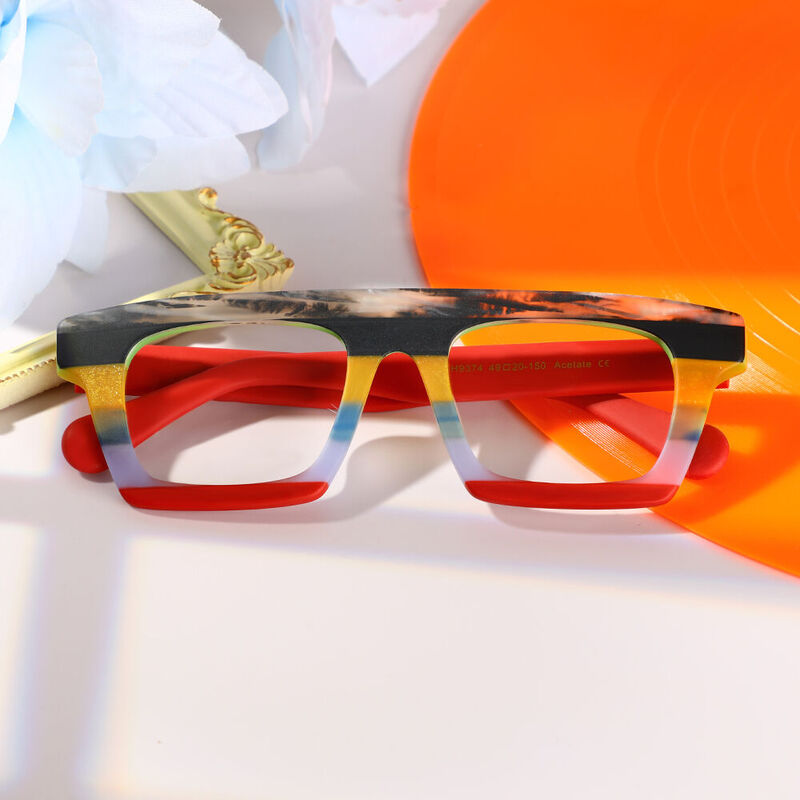 Lawrenci Aviator Red Glasses