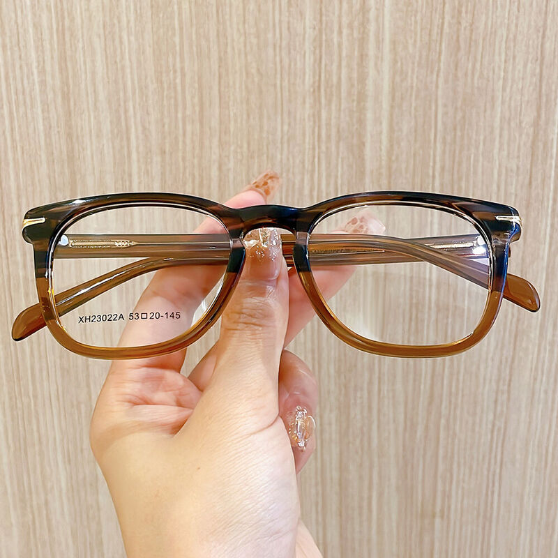 Dorothe Quadratische Braune Brille