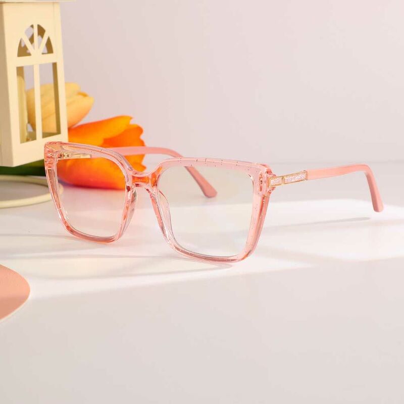 Jamie Quadratische Rosa Brillen