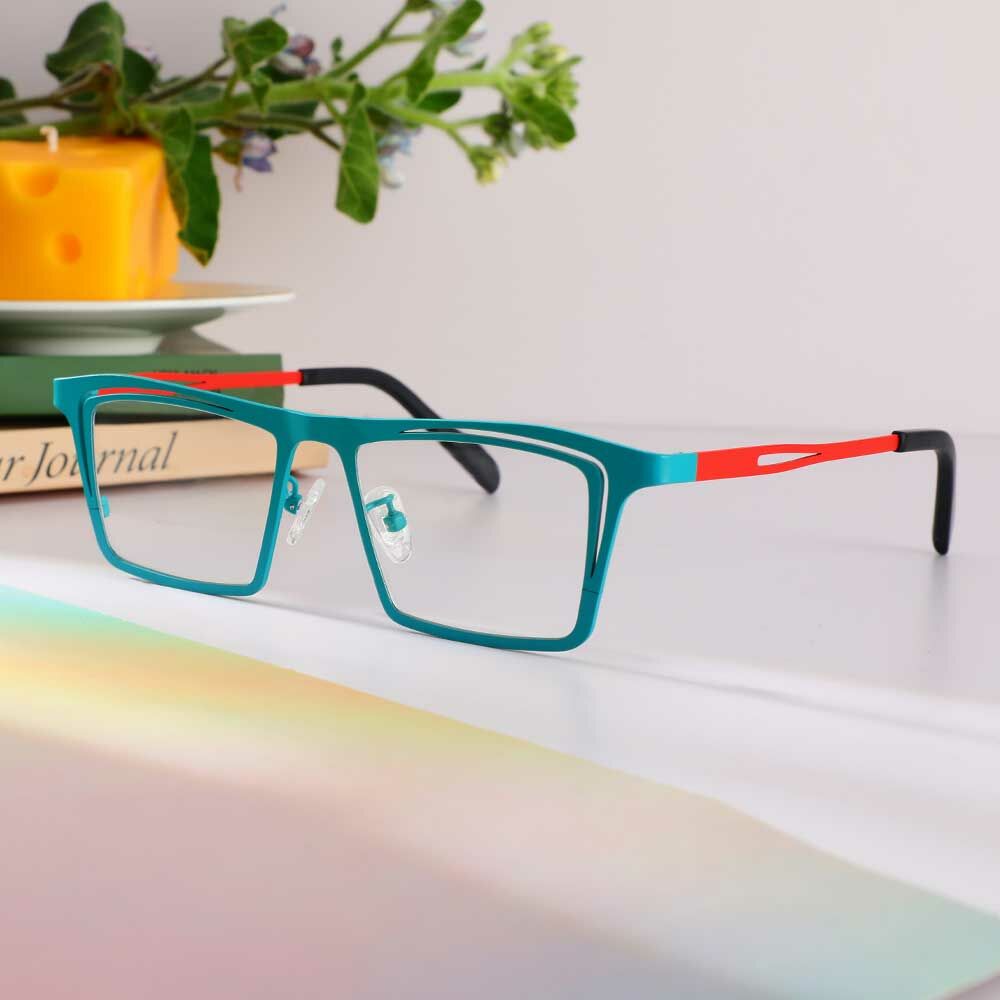 Marina Rectangle Blue Glasses