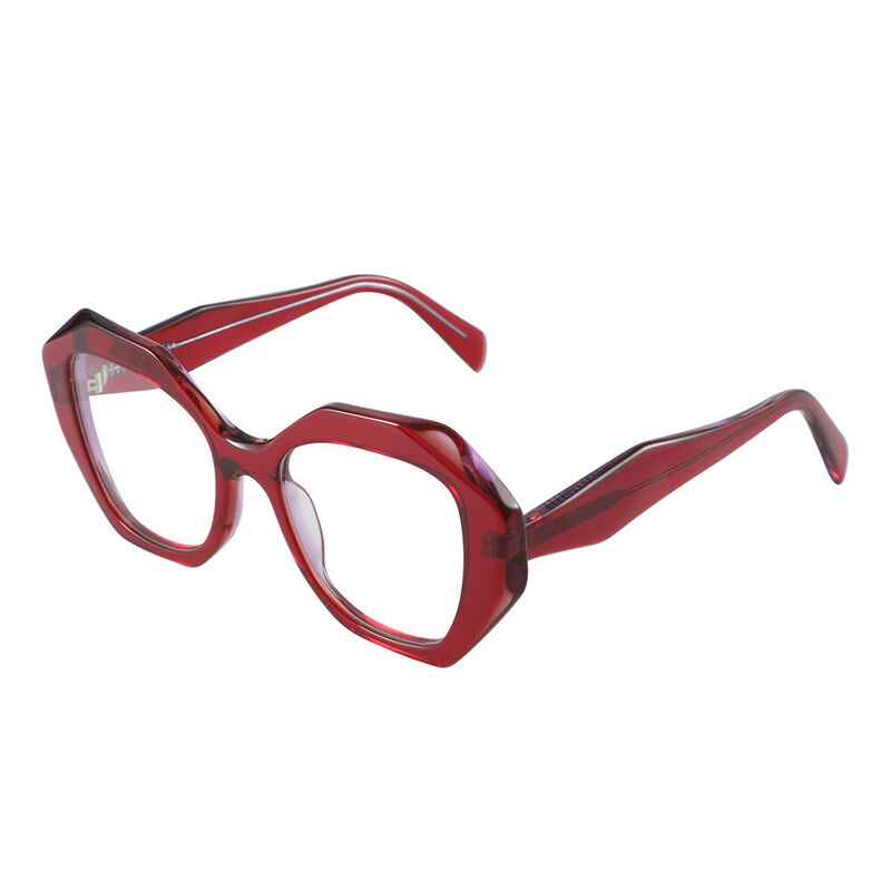 Hixon Cat Eye Red Glasses