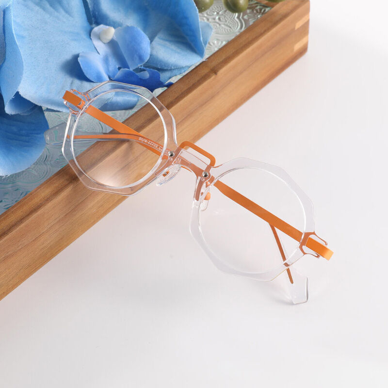 Spencer Geometric Clear Glasses