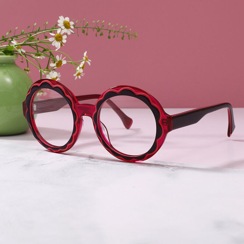 Berrie Round Purple Glasses