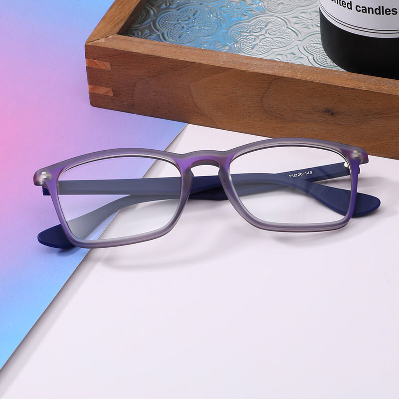 Gerald Square Purple Glasses