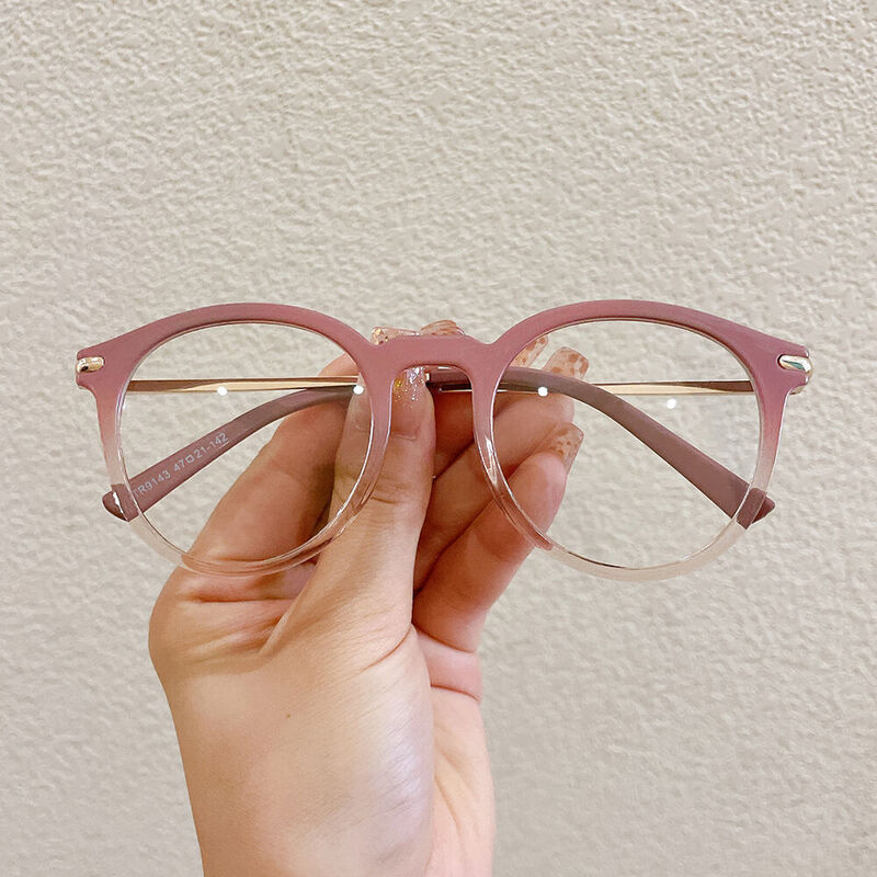 Aaro Round Brown Glasses