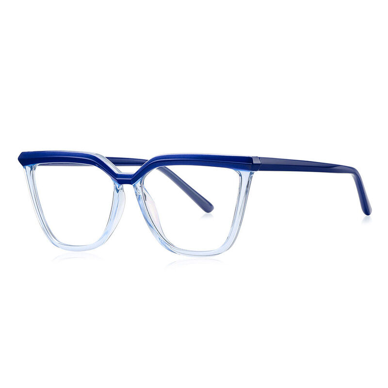 Cowpeia Cat Eye Blue Glasses