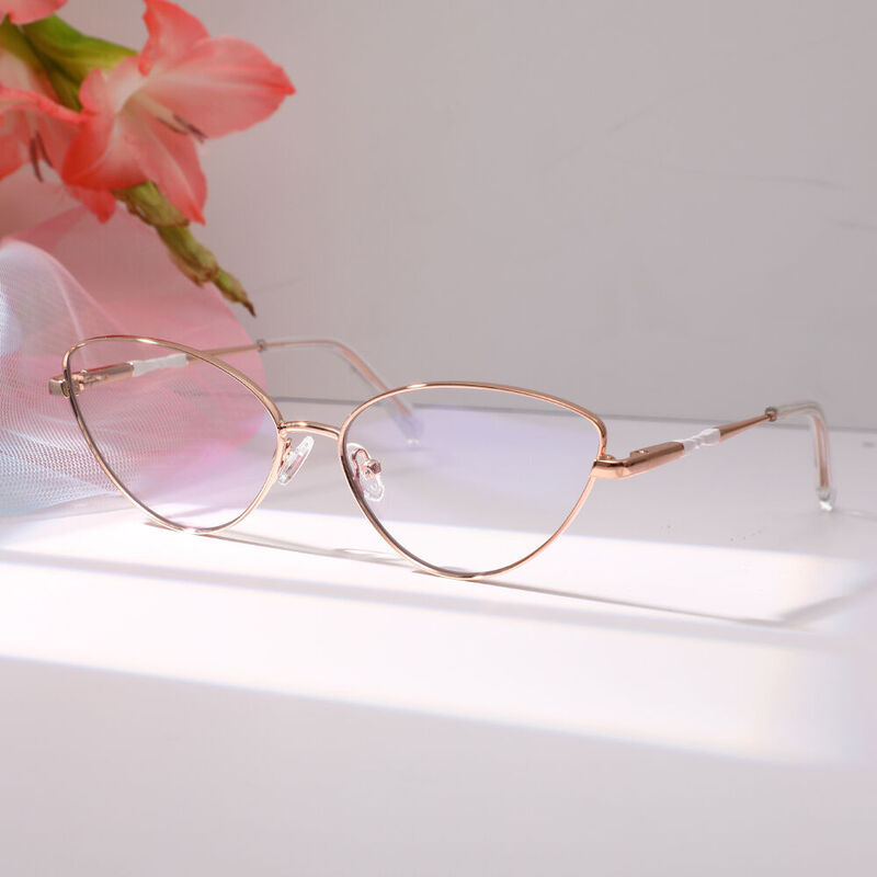 Holmes Cat Eye Rose Gold Glasses