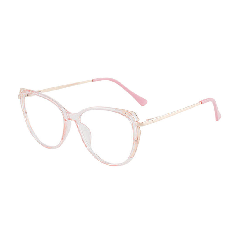 Crystal Cat Eye Rosa Brille