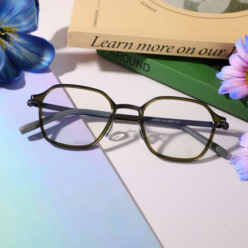 Lunettes de Vue Coli Géométrique Vert