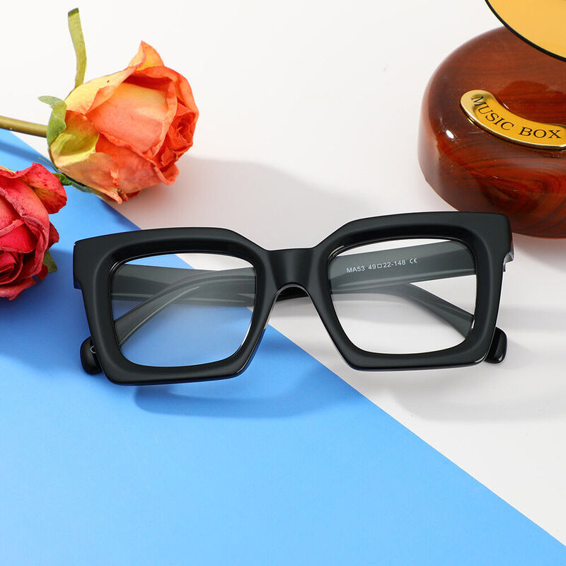 Steward Quadratische Schwarze Brille