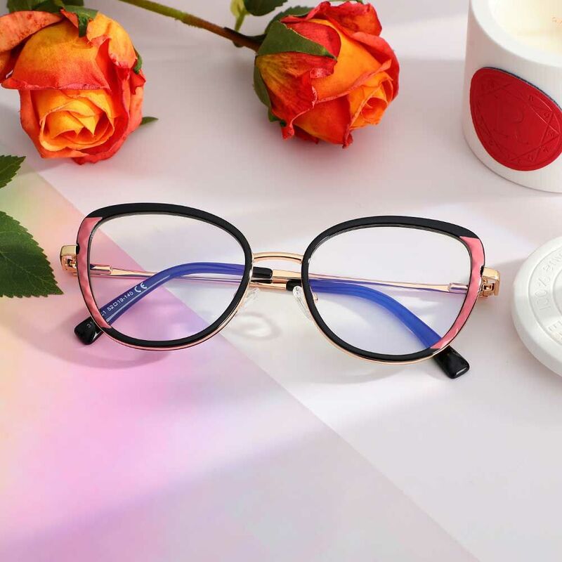 Sharon Cat Eye Schwarze Brillen