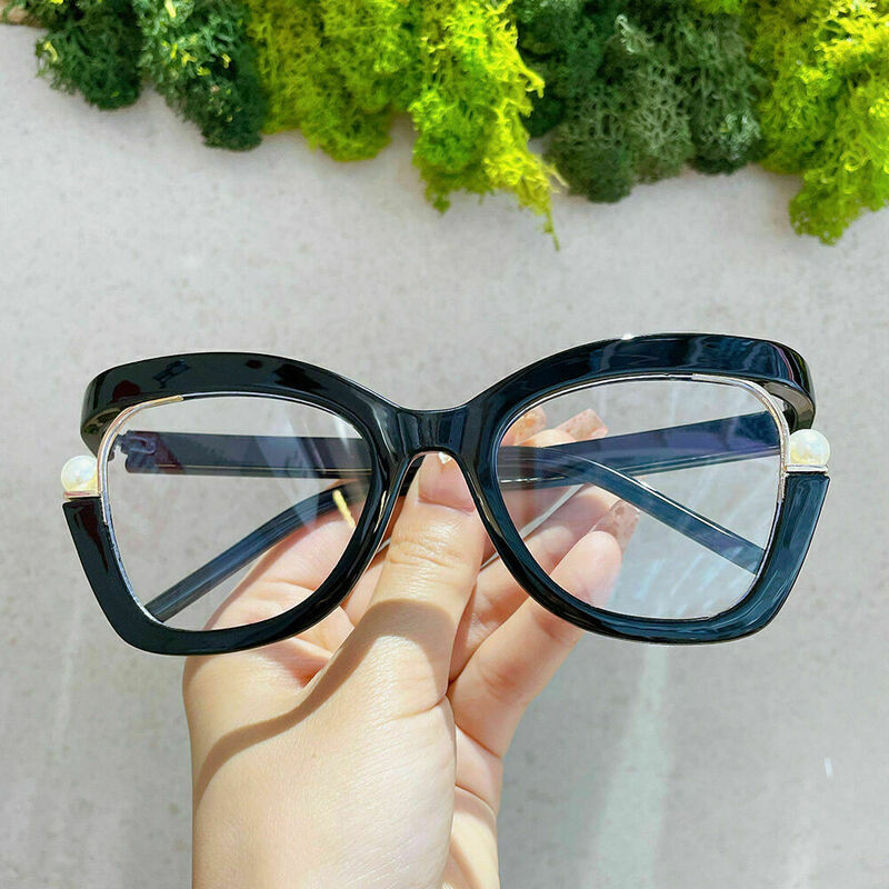Halona Cat Eye Schwarze Brille
