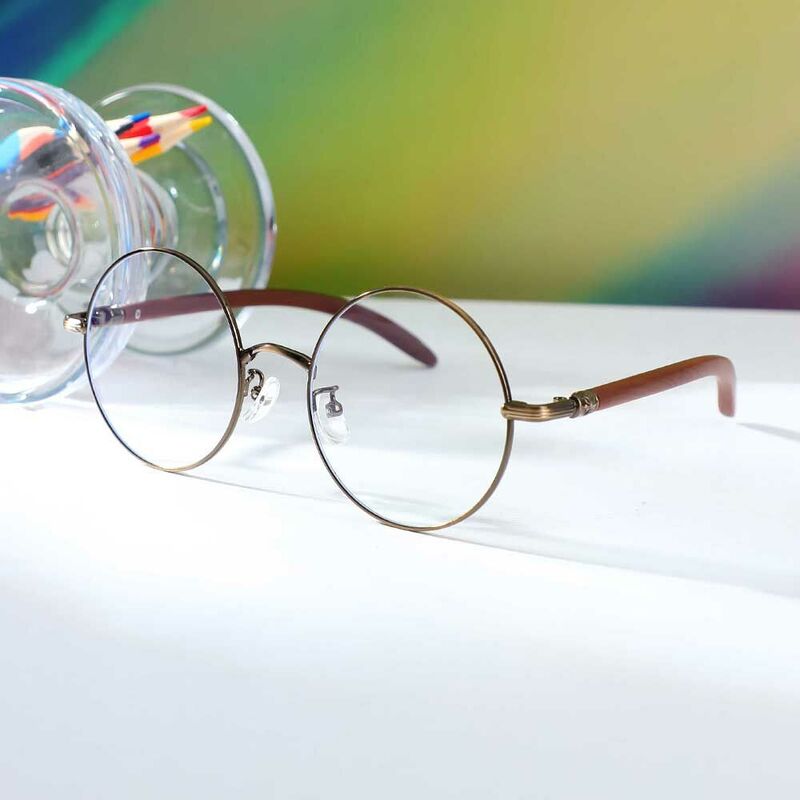 Lunettes de Vue Rodney Ronde Marron