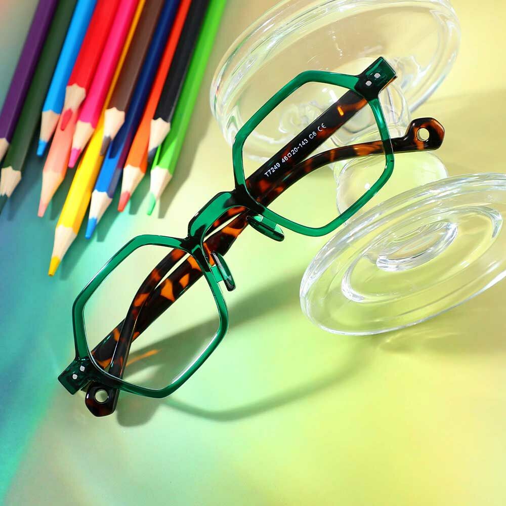 Lunettes de Vue Burgess Géométrique Vert