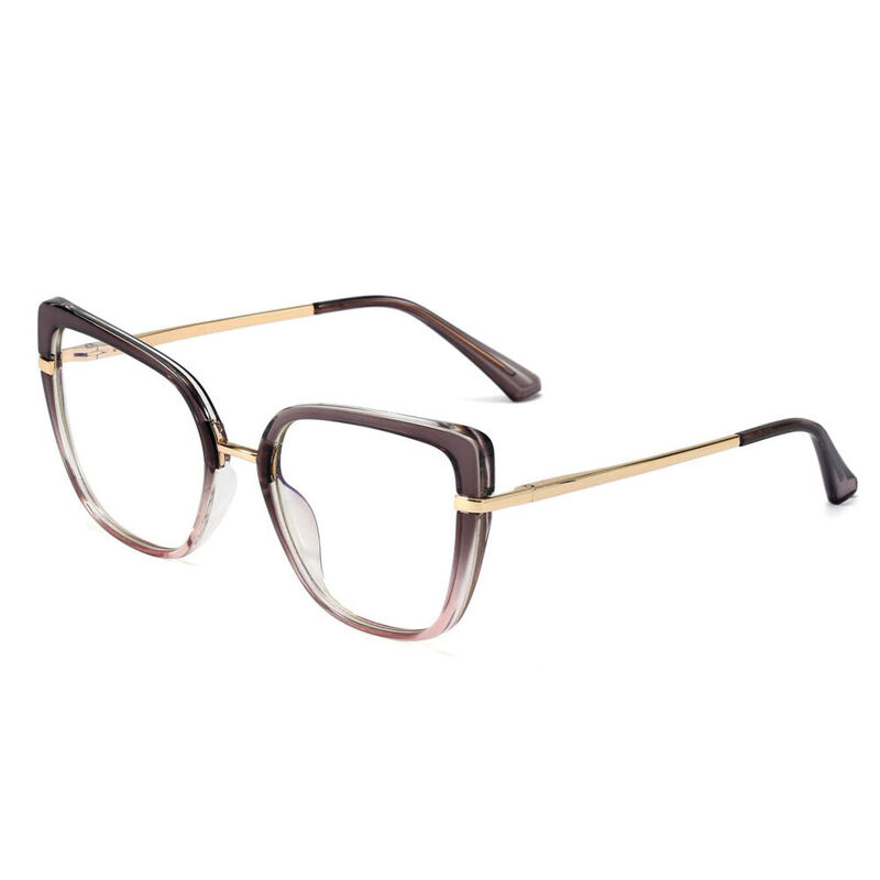 Summer Vacation Cat Eye Brown Glasses