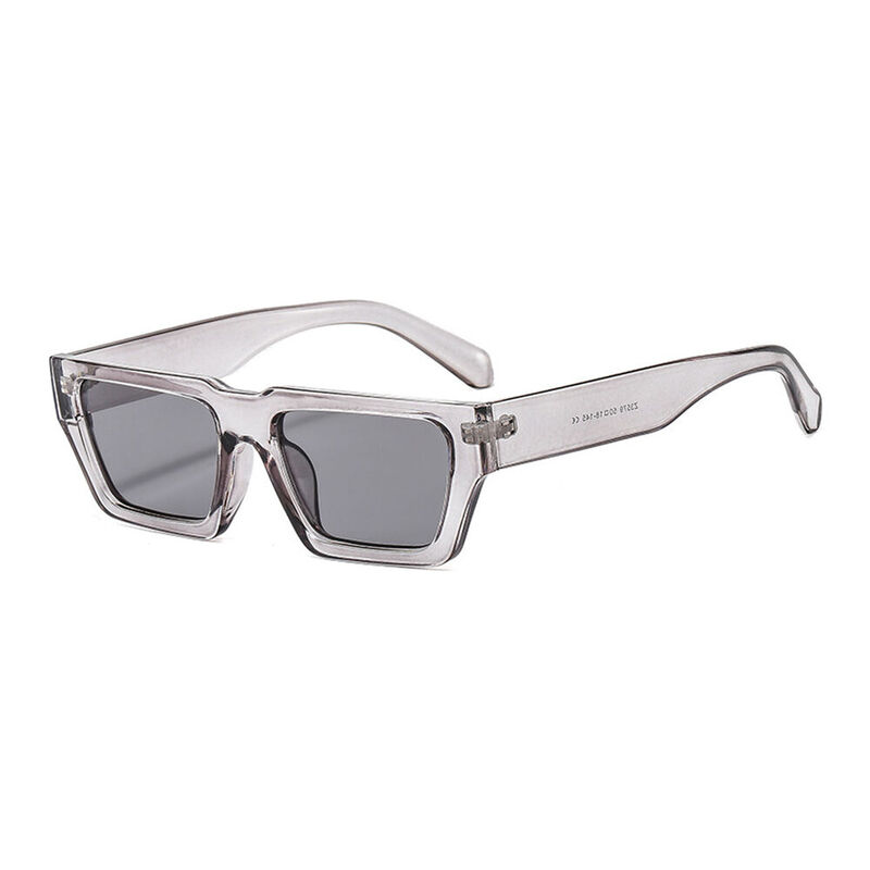 Hopkins Geometric Gray Clear Sunglasses