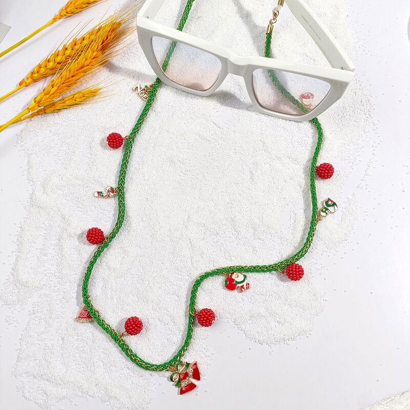Lucia Modern Acetate Alloy Christmas Glasses Chain