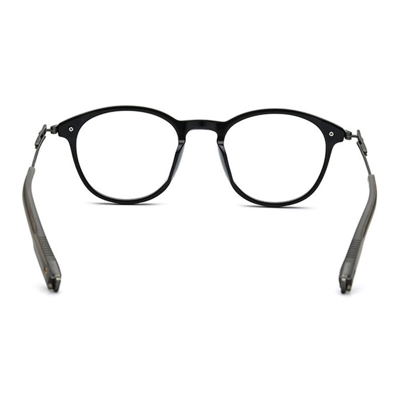 Thomson Round Black Glasses