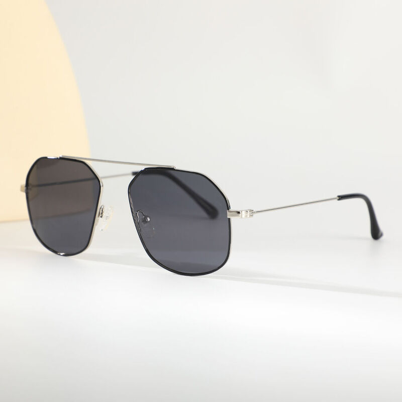 Taylor Aviator Silver Sunglasses