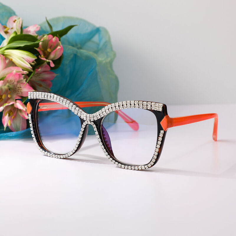 Bartel Cat Eye Orange Glasses