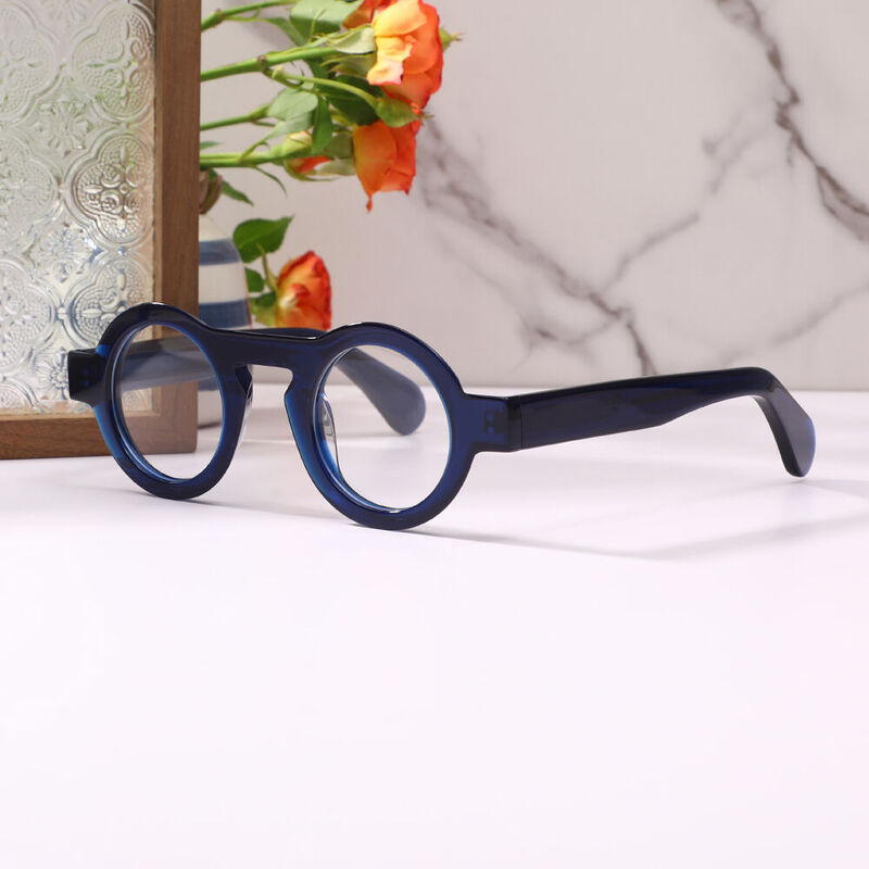 Jesso Round Blue Glasses