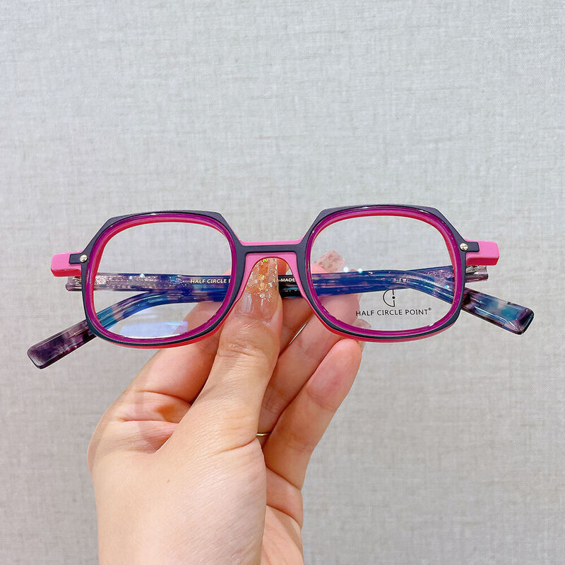 Violae Square Pink Glasses