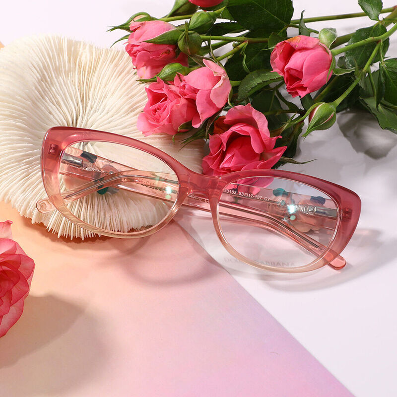 Athen Cat Eye Pink Glasses