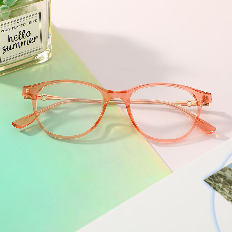 Chaucer Oval Pink Glasses