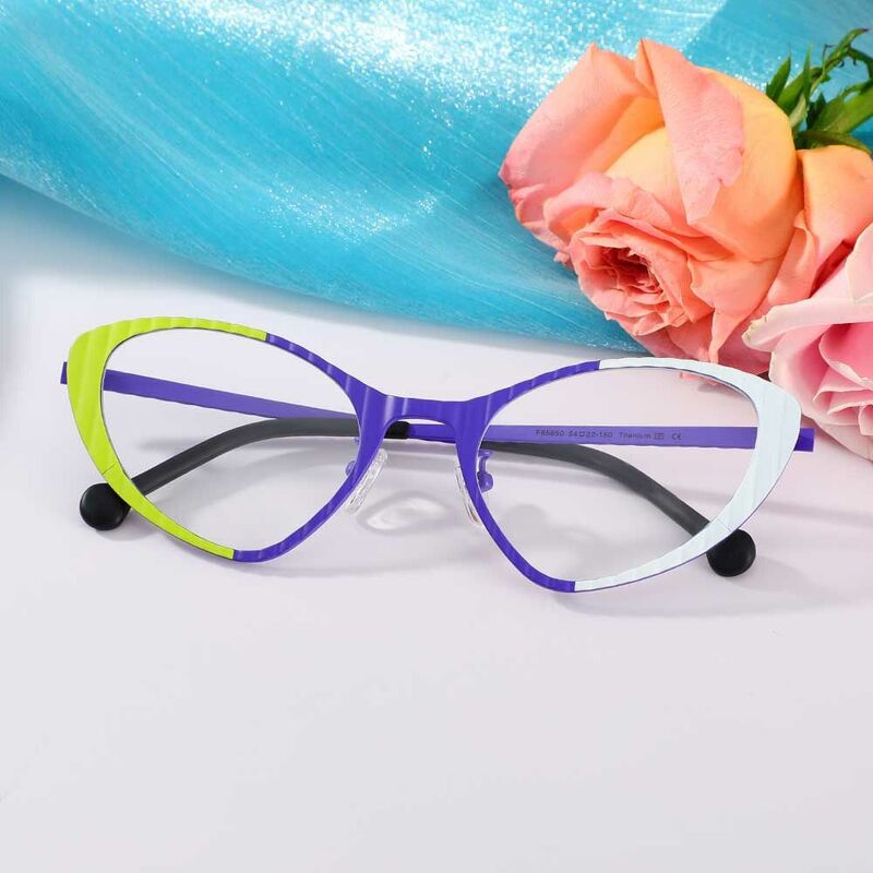 Washingto Cat Eye Purple Glasses