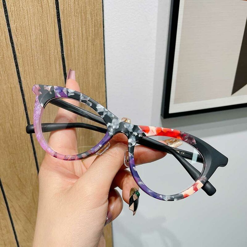 Webste Cat Eye Purple Glasses