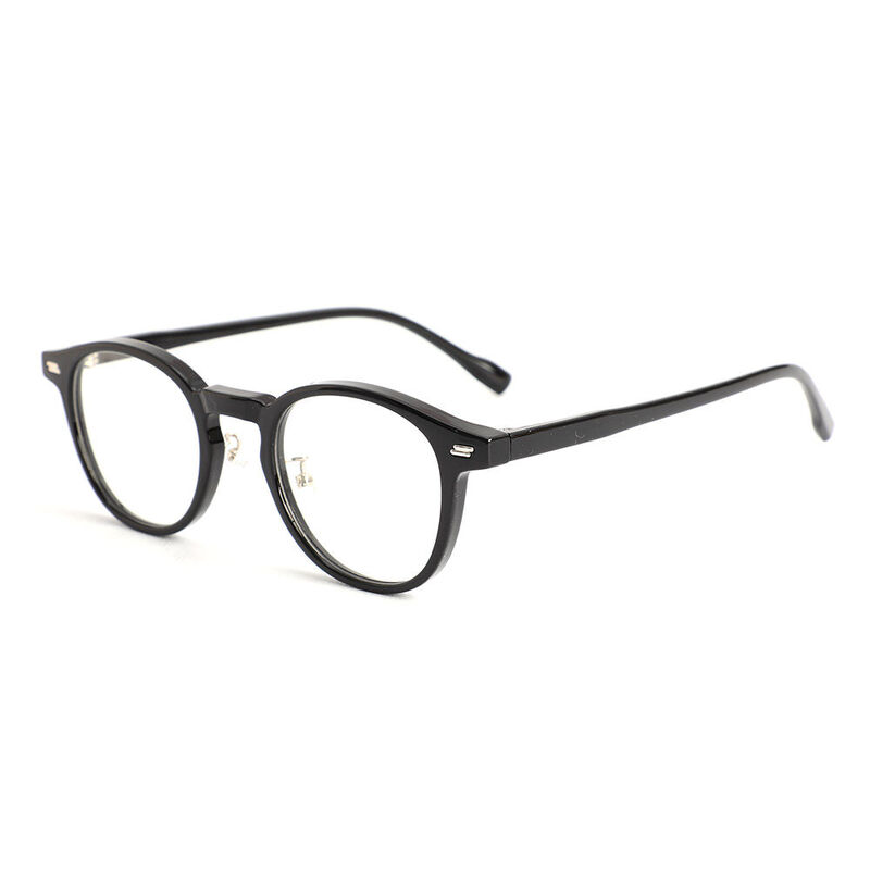 Maxine Round Black Glasses