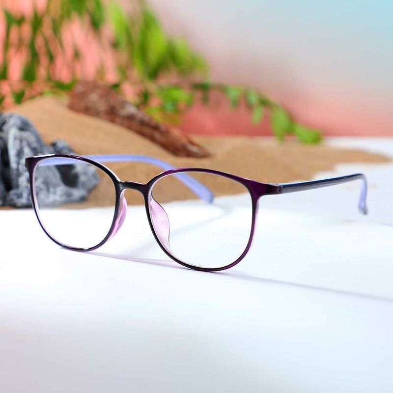 Ethel Runde Lila Brille
