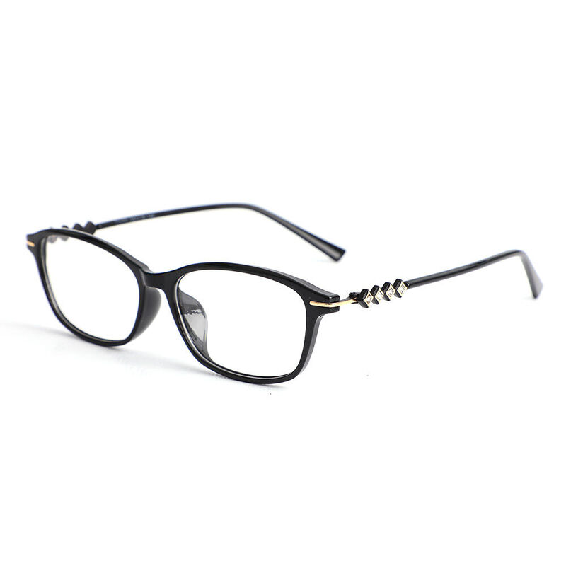 Celeste Rectangle Black Glasses