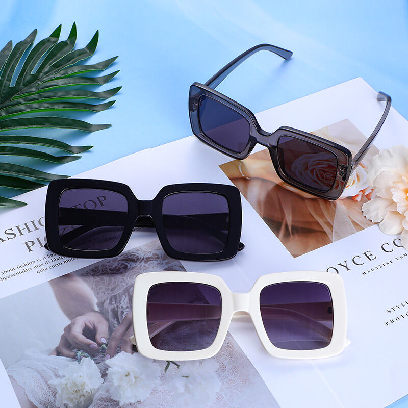 Glass Castle Square White/Grey Gradient Sunglasses