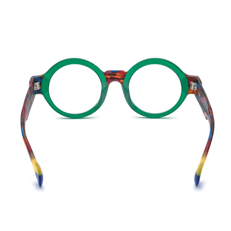 Vandyk Round Green Glasses