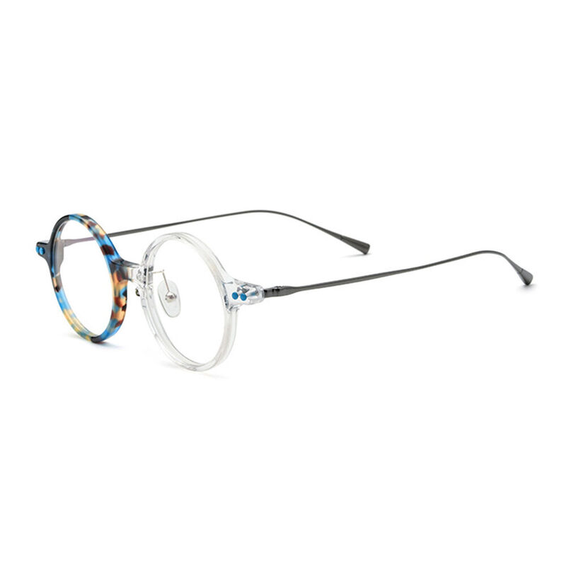 Motley Round Blue Glasses