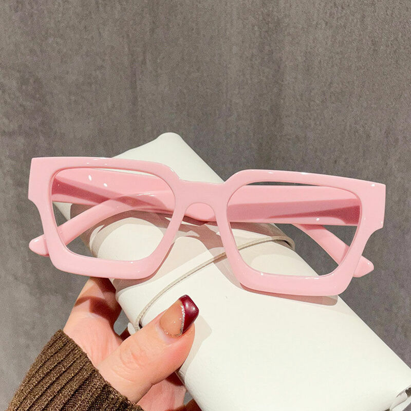 Coral Square Pink Glasses