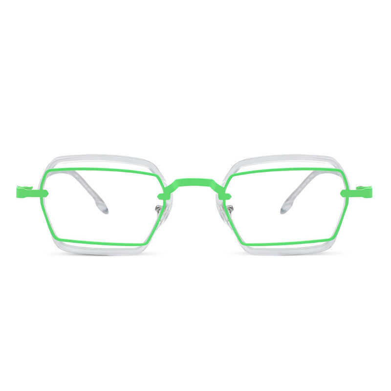 Maxe Geometric Clear Glasses