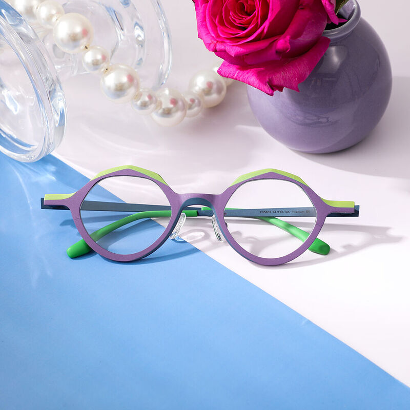 Christe Geometric Purple Glasses