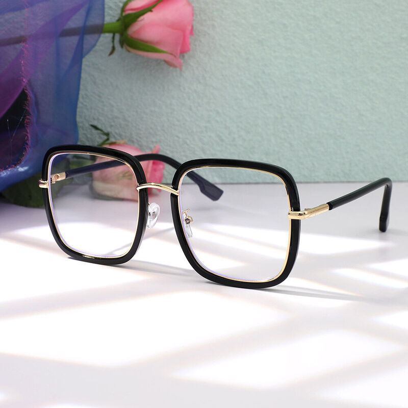 Timoth Square Black Glasses