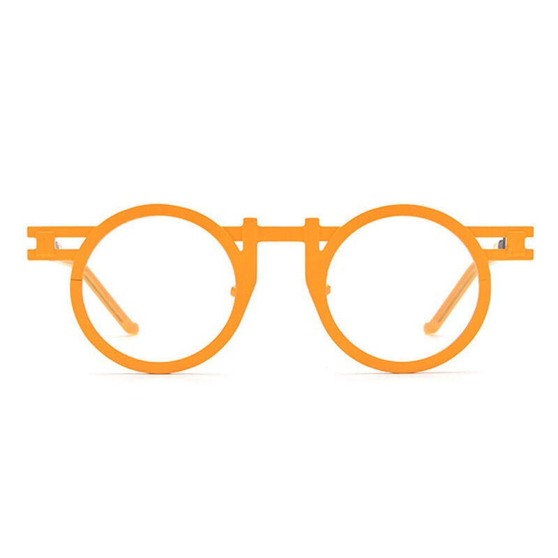 Beck Round Orange Glasses