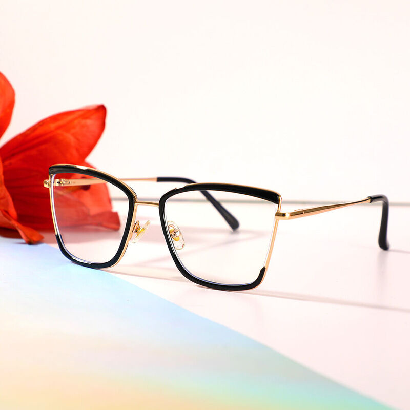Ellen Cat Eye Black Glasses