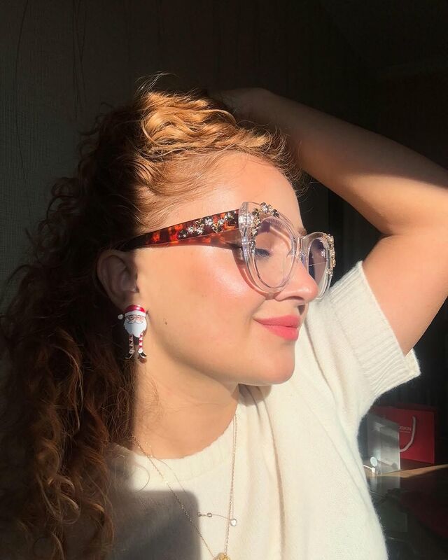Gaske Quadratische Schwarze Goldene Brille