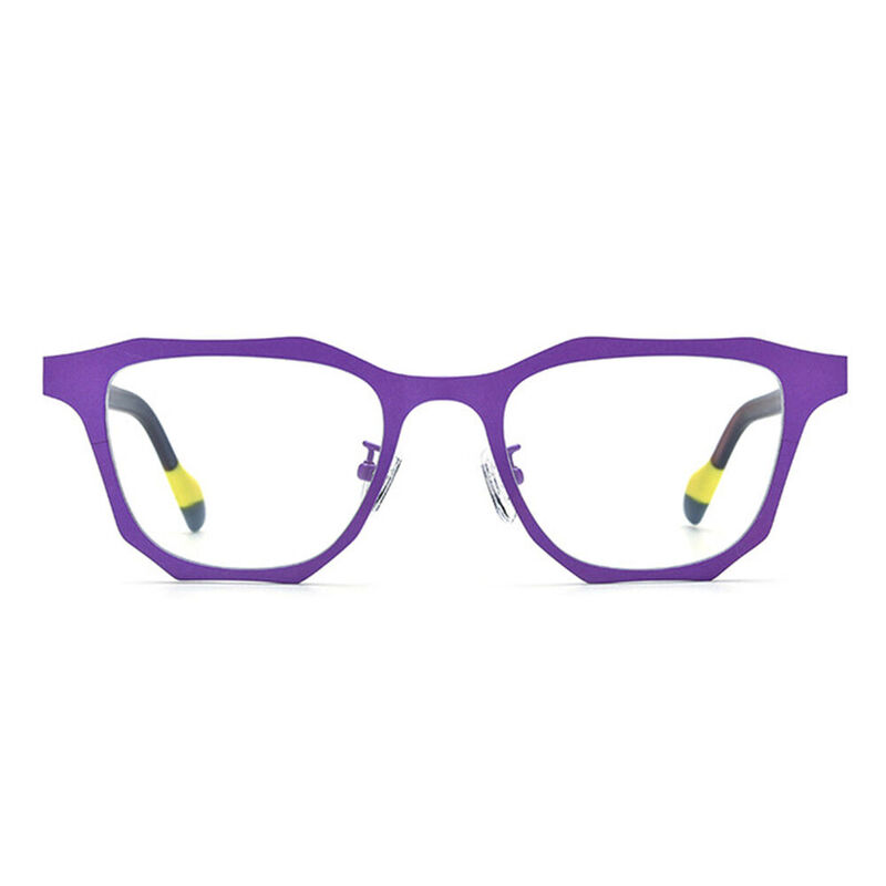 Snow Square Purple Glasses