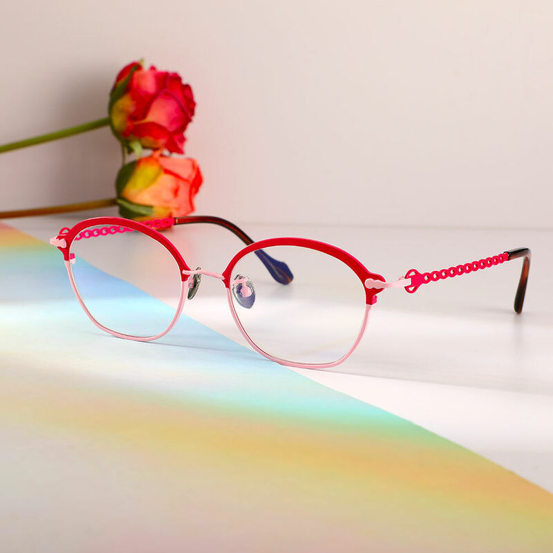 Lunettes de Vue Afra Ovale Rose