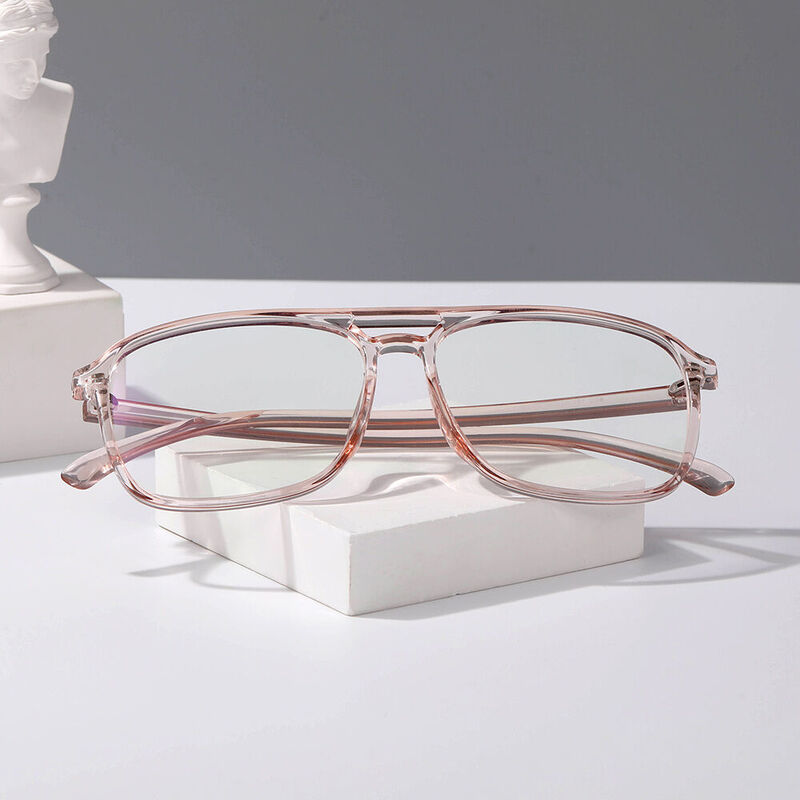 Horizon Aviator Transparent Brown Glasses