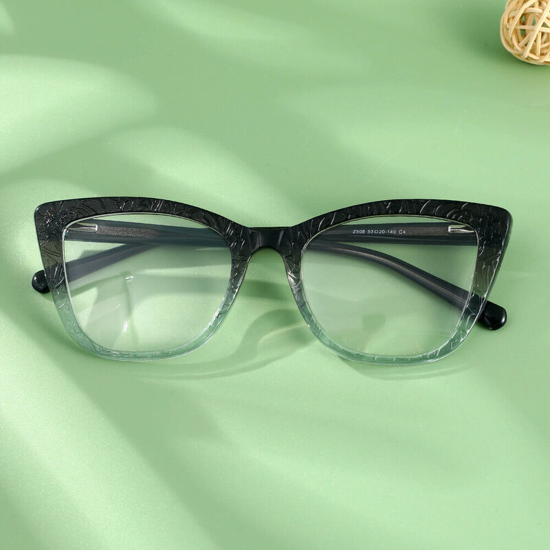 Swerve Cat Eye Blue Glasses
