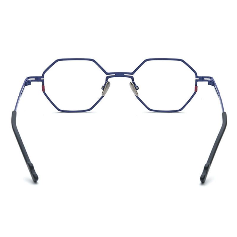 Haley Geometric Blue Glasses
